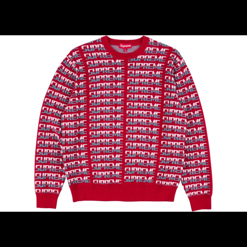 New Supreme Repeat Sweater Red (Men’s Large)